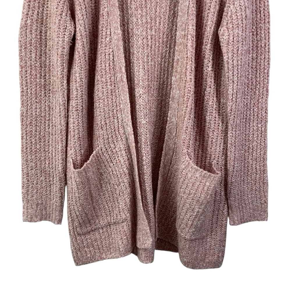 BB DAKOTA x STEVE MADDEN Marled Multi Pink Open-Front Cardigan With Pockets S39 - Picture 4 of 7